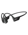 SHOKZ OpenRun Pro, [England Athletics Recommended] Bone Conduction Headphones, Open-Ear Sports Earphones with Mic, IP55 Waterproof Bluetooth Wireless Headset for Running Workout Driving(Swift Black)