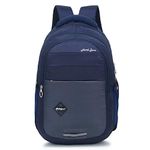 NORTH ZONE Lightweight School Bags Backpacks For Boys Girls Stylish Men And Women Casual Travel Laptop Backpack College Office (Navy) Medium