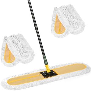 36" Commercial Dust Large Mops for Floor Cleaning, Heavy Duty Industrial Dry Wet Mop with Replacement Mop Head,Floor Dust Broom for Hardwood, Tiles, Marble Floors for Hotel Gym Household Cleaning