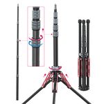 ULANZI MT-49 Light Stand Carbon Fiber, Adjustable Tripod Stand for Photography, 194cm/76.4inch Studio Sturdy Tripod for Speedlight Flash Softbox Strobe Light Camera with Carrying Bag