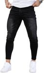 GINGTTO Black Skinny Jeans for Men 