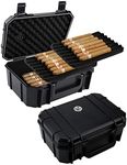 Tnqhuq Travel Humidor for Cigars Cigar Holder Case Portable Humidors for Cigars Travel Cigar Carrying Case for Men & Women (Holds Up To 21 Cigars)