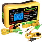 Battery Saver Premium 48 Volt 50W Pulse Charger, Maintainer & Tester (Gen. 3), Yellow, Black (2365L-48-G3)