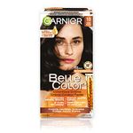 Garnier Belle Color Permanent Hair Dye, 10 Soft Black, 100% Grey Coverage, Enriched with Argan Oil and Wheat Germ Oils - 1 Application, Packaging may vary