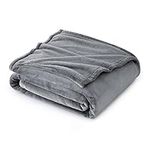 Bedsure Fleece Blankets Twin Size Blanket for Couch - Grey Blankets Fuzzy Cozy Soft Plush Lightweight Warm Twin Blankets for Bed, 60x80 inches