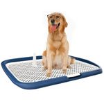 Dog Potty Tray, Puppy Pee Pad Holder 25" x 20"for Small and Medium Dogs,Indoor Dog Potty Training Toilet(Blue)