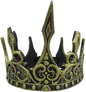 Costume Accessory Dark Queen King Crown, Gold, One Size