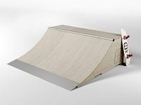 SB Skate Ramps | Quarter Pipe | Park Skate | Transition Curve | Self Build | Garden or Driveway Set | Skateboard, BMX & Scooter | Durable Wood Set | Beginner to Advanced | 2 x 6