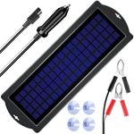 Solar Battery Maintainer, 3.5W 12V Solar Trickle Charger for Car, Portable Waterproof Solar Panel Kit, High Efficiency Solar Panel car battery charger for RV Motorcycle Boat Tractor ATVs Snowmobile