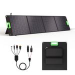 GRECELL 200W Portable Solar Panel for Power Station, Foldable Solar Charger w/ 4 Kickstands, IP65 Waterproof Solar Panel Kit w/MC-4 DC XT60 Anderson Aviation Output for Outdoor RV Camper Blackout