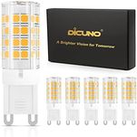 DiCUNO G9 LED Light Bulb 3W, 30-40W Halogen Equivalent, Warm White 2700K, Not Dimmable, 100-240V, 380LM, Energy Saving Light Bulbs, 6-Pack