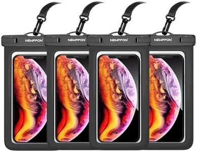 newppon Waterproof Cell Phone Pouch : 4 Pack Float Clear Cell Holder Protector with Lanyard - Universal Floatable Water Proof Dry Bag for iPhone Samsung Galaxy for Beach Swimming Pool