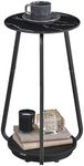 VASAGLE Round Side, 2-Tier Nightsta