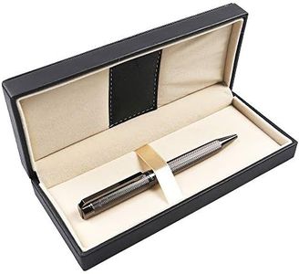 Penneed Ballpoint Pen with Gift Box, Metal Pen for Men Women Executive Business Office School Supplies, Refillable 0.7mm Black Ink B8(Classic Black)