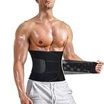 Bingrong Neoprene Sauna Suit Male Waist Trainers for Men Corset Belt Men Sweat Belt Waist Trimmer Men Black