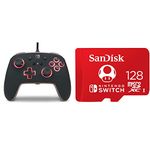 PowerA Spectra Enhanced Wired Controller for Nintendo Switch & SanDisk 128GB microSDXC Card, Licensed for Nintendo Switch - SDSQXAO-128G-GNCZN