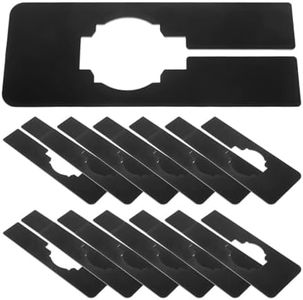 Kichvoe 30pcs Clothing Rack Dividers Rectangular Closet Dividers Blank Hanger Dividers Tags for Closet Cloth Store Black