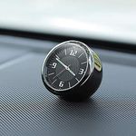 Zimba Car Dashboard Car Clock, Analogue Quartz Clock with Vent Clip and Adhesive Tape