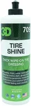 3D Tire Shine - No Grease, No Mess Tire Dressing - Thick, Water-Based Formula Easy Application 16oz