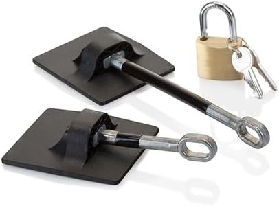 Computer Security Products Refrigerator Door Lock with Padlock, Black