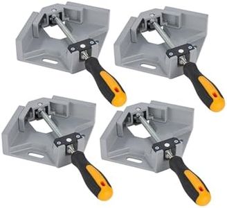 kewanqi 4pcs Corner Clamp, 90 Degree Right Angle Clamp with Adjustable Aluminum Alloy Swing Jaw, Single Handle Clamps for Woodworking, Photo Framing, Gifts for Men Dad