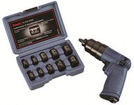 Ingersoll-Rand 2101KA - 1/4" Mini Impact Wrench with Socket Set for Your Workshop, Pneumatic Impact Wrench for Heavy-Duty Use, Air Impact Tool