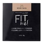 Maybelline New York Fit Me Loose Matte Finishing Powder For All Skin Types, 25 Medium, 20G, White