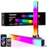 Ustellar RGB Light Bar, Smart APP Control Music Sync RGB IC LED Lights Bars, Remote Control Color Changing Gaming TV Backlight, USB Powered Ambient Lighting for PC Room Monitor Desk Decor 2pcs 42CM