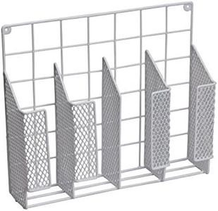 Home Basics SS30367-6 Organizer Stainless Steel Rust Resistant, Perfect for Food Storage, Silver Foil, Wax Paper, Sandwich Bags, Plastic Wrap-Mounts
