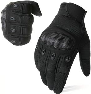 WTACTFUL Tactical Gloves for Men Touch Screen Function Airsoft Paintball Camping Hunting Hiking Riding Cycling Motorcycle Motorbike ATV MTB Bike Work Black X-Large