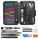 AMIR Precision Screwdriver Set, 132 in 1 Magnetic Screwdriver Set Kit, Electronics Repair Screwdrivers Tool Kit with 108 Magnetic Drill Bits for Repair Phone, Watch, Switch, Computer, Tablet, PC