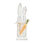 Mud Pie Planked Bunny Sitters, Small; 17.5" x 5.5"