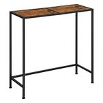 CADUKE Console Table, Industrial Hallway Table, Modern Sofa Table, Entryway table, Narrow Console Table with Black Metal Frame, Compact Display Table for Entryway, Living Room, Corridor, Rustic Brown