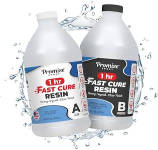 Promise Epoxy Fast Cure Resin - 1 Gallon, 1-Hour Demold Time, Crystal Clear, UV-Resistant, Self-Leveling, No VOCs - Ideal for Jewelry, Coatings, and Tumblers - Use with Mica Powder and Alcohol Ink