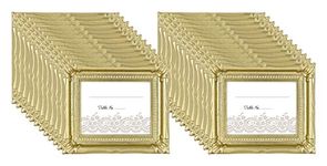 MCS Wedding Photo Frame/Placecard Holder, 69042, 24-Pack, Glitter Gold