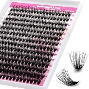 Cluster Lashes D Curl Individual Lashes 40D 240 Pcs Soft DIY Eyelash Extensions Mixed Tray Lash Clusters 3D Effect Lash Extension Clusters Fluffy Natural Look (40D-0.07D, 12-18mm)