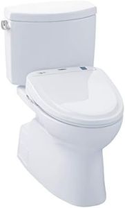 TOTO MW474584CEFG#01 WASHLET+ Vespin II Two-Piece Elongated 1.28 GPF Toilet and WASHLET S350e Bidet Seat, Cotton White