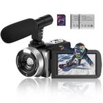 2.7K Camcorder,Video Camera 30MP 30 FPS Video Camera,16X Digital Video Camera for YouTube 3.0 inch Flip Screen LED Vlogging Camera,with Remote Control,Two Batteries,External Mic,32GB SD Card