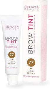 Renata Beauty Eyebrow Dye – Premium Brow Tinting Color – 15 ml Customizable Long-lasting Eyebrow Tint with 4 Week Results – Safe and Gentle Eyebrow Tint Color – 4 Colors Available [Light Brown Dye]