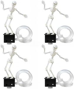 KTMIES Halloween Skull Decor Aquarium Bubbler, Dancing Skeleton Fish Tank Accessories with Air Hose (4)