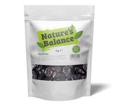 Natures Balance Prunes Pitted 1kg Soft, Sticky & Rich Low Fat Ideal Healthy Vegetarian Snack