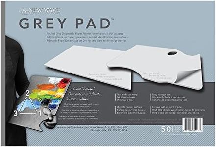New Wave Grey Pad Rectangular Disposable Paper Palette