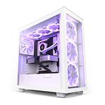 NZXT H7 Elite ATX Mid-Tower Glass Computer Case/Gaming Cabinet - White | Support - Mini-ITX, Micro-ATX, ATX, and EATX | Pre-Installed 3 x 140 mm RGB Front Fans and 1 x 140 mm Rear Fan - CM-H71EW-01