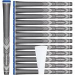 Geoleap Golf Grips Set of 13- Soft Golf Club Grips,Reduce Taper Design Provides High Traction and Performance,13 Grips with 15 Tapes and 13 Grips with All Repair Kits for Choice. (Standard, Grey-Classic( 13 grips only with 15 tapes))