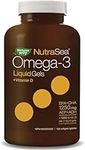 Nature's Way NutraSea+D Omega 3 + Vitamin D Supplement, Fresh Mint, 150 Soft Gels