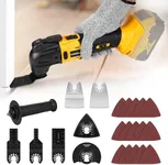 Oscillating Multi Tool Compatible with Dewalt 20V MAX Battery(Battery Not Included), Cordless Oscillating Tool Brushless Motor, 6 Variable Speeds, 23-Piece Kit for Cutting, Sanding, Scraping