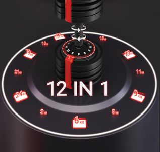 Yaheetech Adjustable Dumbbell Set, 24kg – Home Strength Training