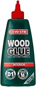 EVO-STIK Wood Glue - Interior, Extra Strong, Fast Setting, Suitable for All Wood Types, Dries Clear, 500ml