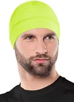 OutdoorEssentials Skull Cap Helmet Liner & Running Beanie for Men, Winter Running Hat, Thermal Cycling Hat Yellow