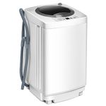 COSTWAY 2 in 1 Portable Washing Machine - 6/10 Programs, Adjustable Water Level, Fully Automatic Compact Washer Spin Dryer with Drain Pump for Apartment Dorm (3.5kg Load, 6 Program, 3 Water Level)